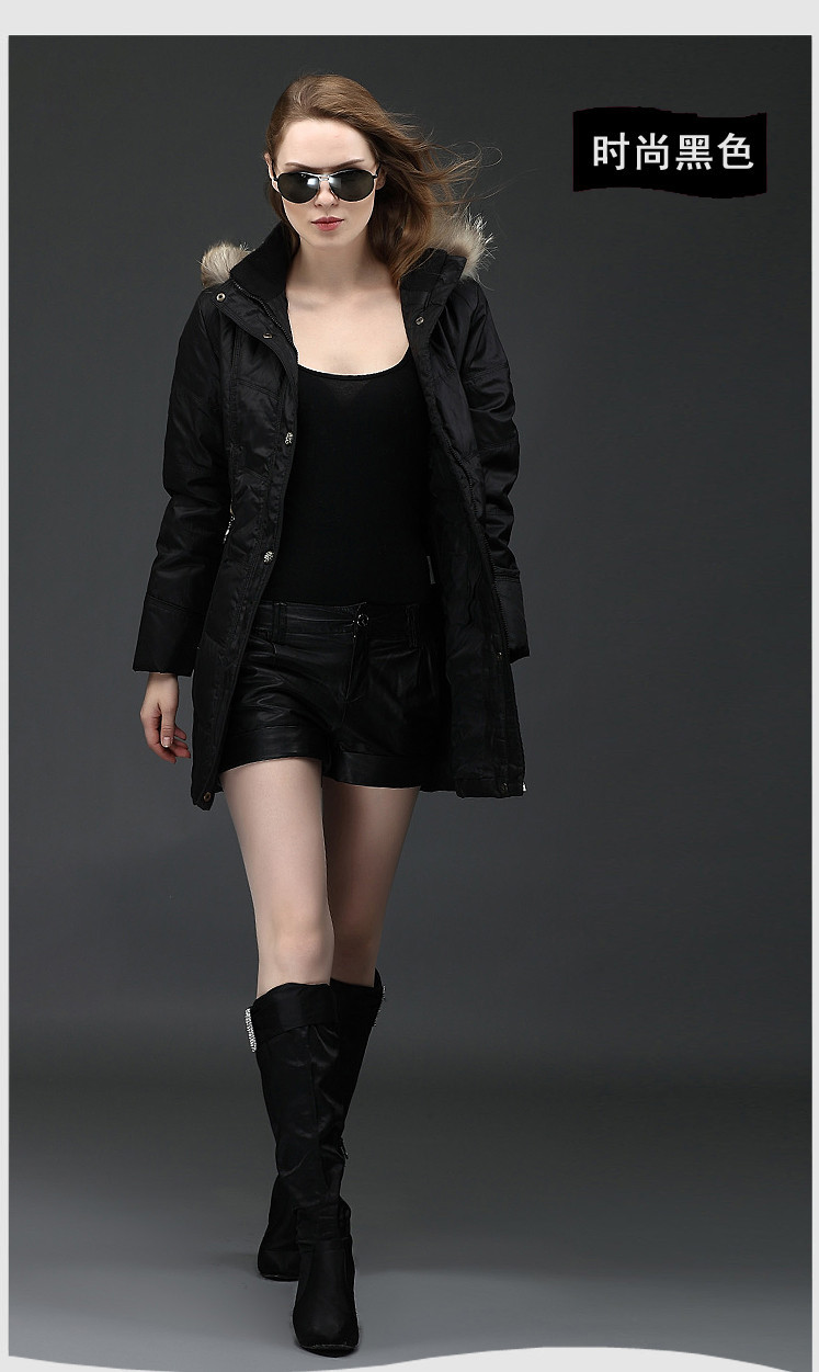 Free shipping 2012 New arrival winter Women's fashion slim medium-long down coat ladylike