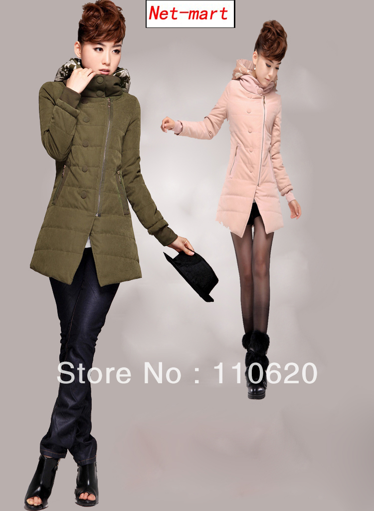 Free shipping 2012 new arrival women's jackets , nice parkas , fashion female autumn clothing , slim winter coat for woman CX020