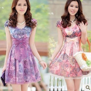 Free shipping , 2012 New Arrival , Women 's Work Print Bow Dresses , ol ladies ' Formal Maxi Skirts , Wholesale , A205
