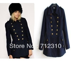 Free Shipping 2012 New Arrivals Fashion Women's Coat overcoat woolen outerwear trench female Drop price