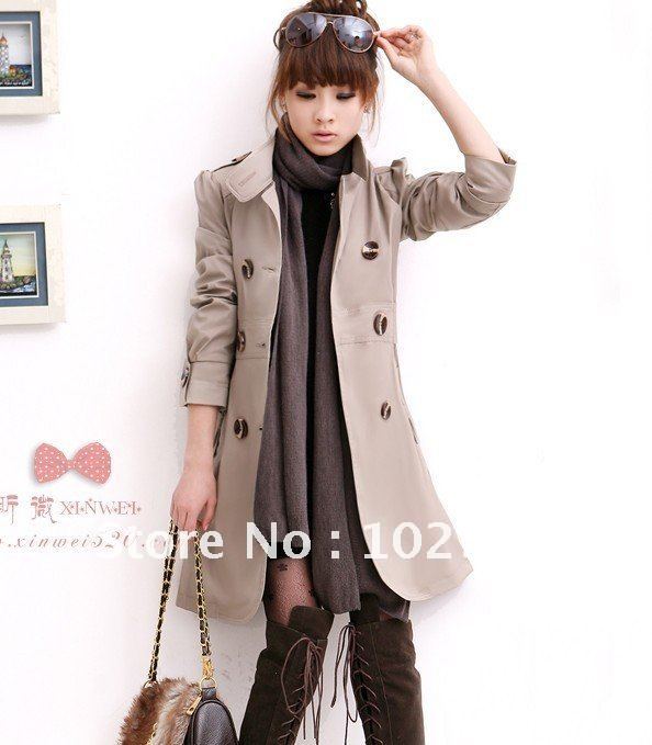 Free   Shipping:  2012  new   arrivals    ladies'    fashionable   trench    coat           Li12145