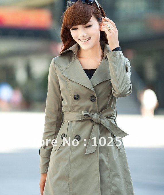 Free  Shipping:  2012  new  arrivals   women's  casual  slim    trench      Li12115