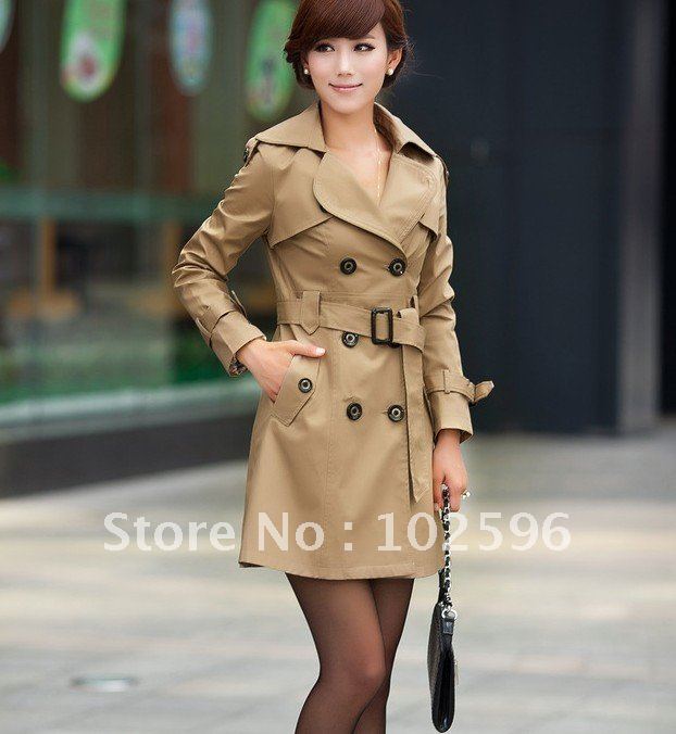 Free   Shipping:   2012  new  arrivals    women's     elegant    fashionable   trench       Li12117