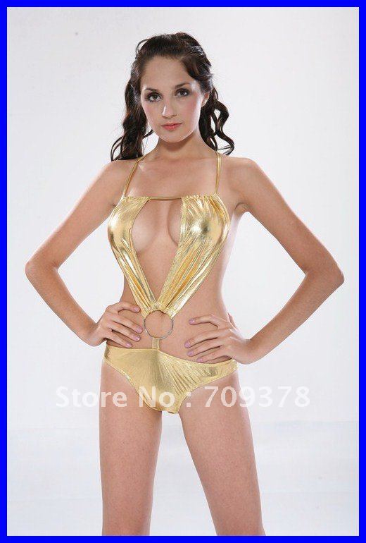 Free shipping 2012 New Arrivel Gold Faux Leather Teddy Wholesale 15pcs/lot Women sexy underwear Teddy lingerie 3009