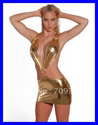 Free shipping 2012 New Arrivel Gold Faux Leather Teddy Wholesale 15pcs/lot Women sexy underwear Teddy lingerie 3010