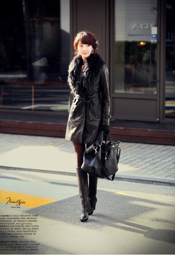 free shipping 2012 New autumn and winter PU leather/raccoon oge collar/brown/black/women's coat k37