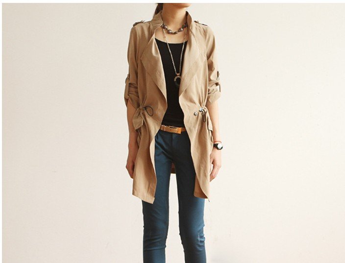 Free shipping 2012 new autumn fall fashion sweet Dust coat women's long wind coat casual outerwear