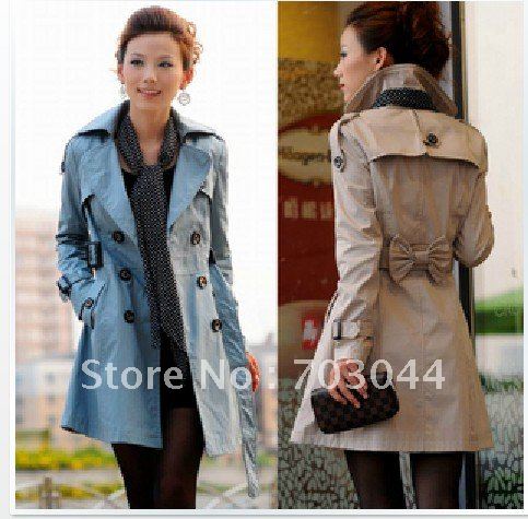 Free shipping 2012 new autumn fashion Dust coat women's wind coat double-breasted warm buttons outerwear