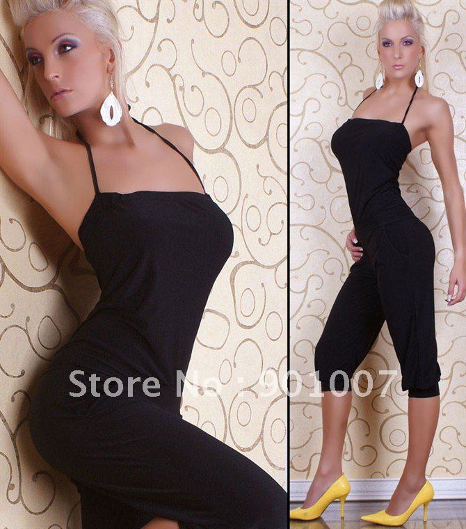 Free shipping 2012 New black sexy jumpsuits for women romper dress N087 Wholesale