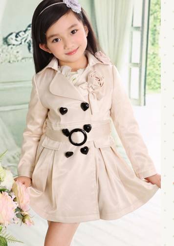Free Shipping ! 2012 new children's clothing, double-breasted girls coat , children's spring and autumn coat