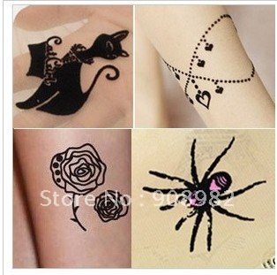 Free shipping 2012 new Chinese film star Li Xiaolu same paragraph animal prints fake tattoo stockings pantyhose