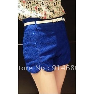 Free shipping 2012 new computerized embroidery pattern shorts(Send belt)  wholesale price