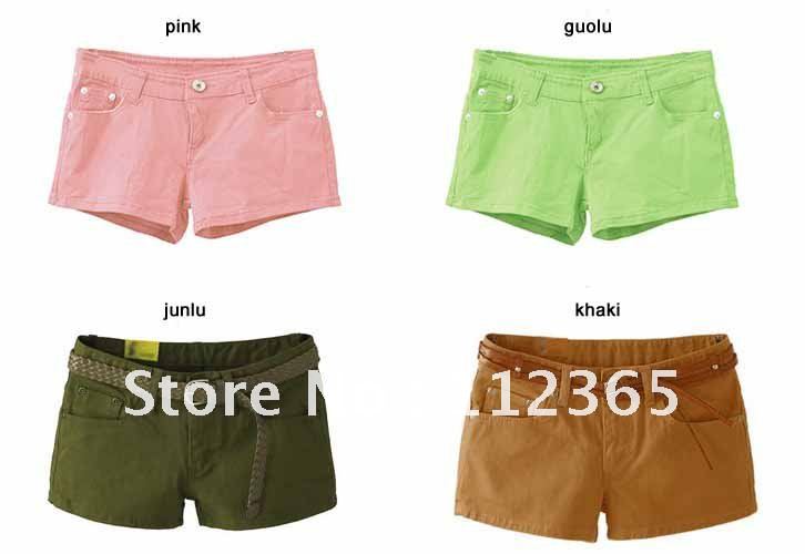 Free Shipping & 2012 NEW copy cowboy color shorts,Render color hot pants,14 colors