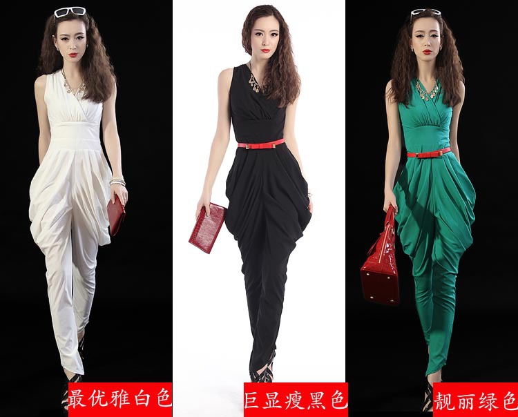 Free Shipping 2012 NEW Design Women Fashion jumpsuits, Wide Leg ladies bodysuit, jumpsuits for ladies,plu size romper