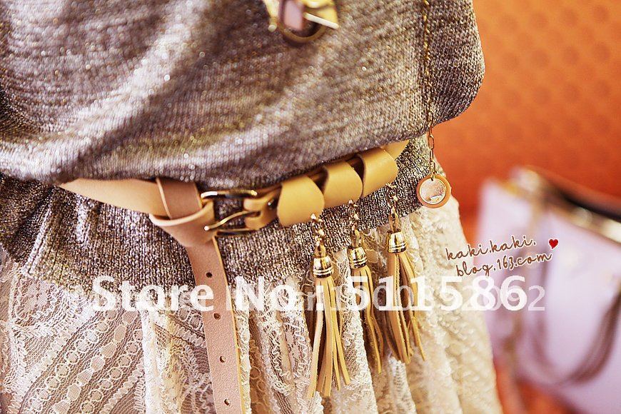 Free Shipping 2012 New Europe and the XuHaoYing deserve watches with tassel belt lady fine leather belt
