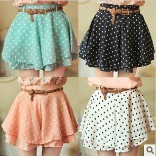 [Free shipping] 2012 new,fashion chiffon women's shorts/pantskirt,4 colors Wholesale/Retail (Match chatelaine)
