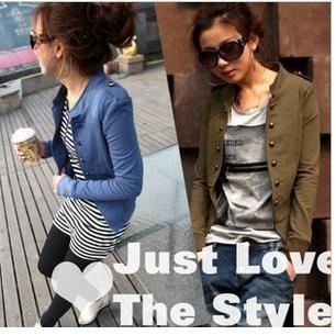 Free shipping 2012 new Fashion hot-selling slim thin simple epaulette double breasted short women's jacket outwear /3 color
