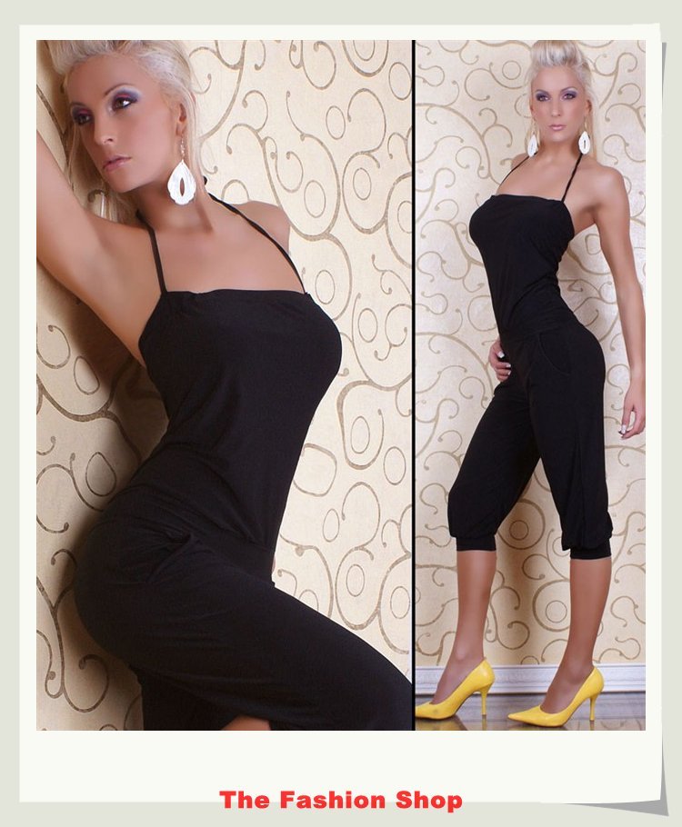 Free shipping!2012 New Fashion Ladies' Jumpsuits,Sexy Women Rompers,Clubwear,One size,YBF087,Black