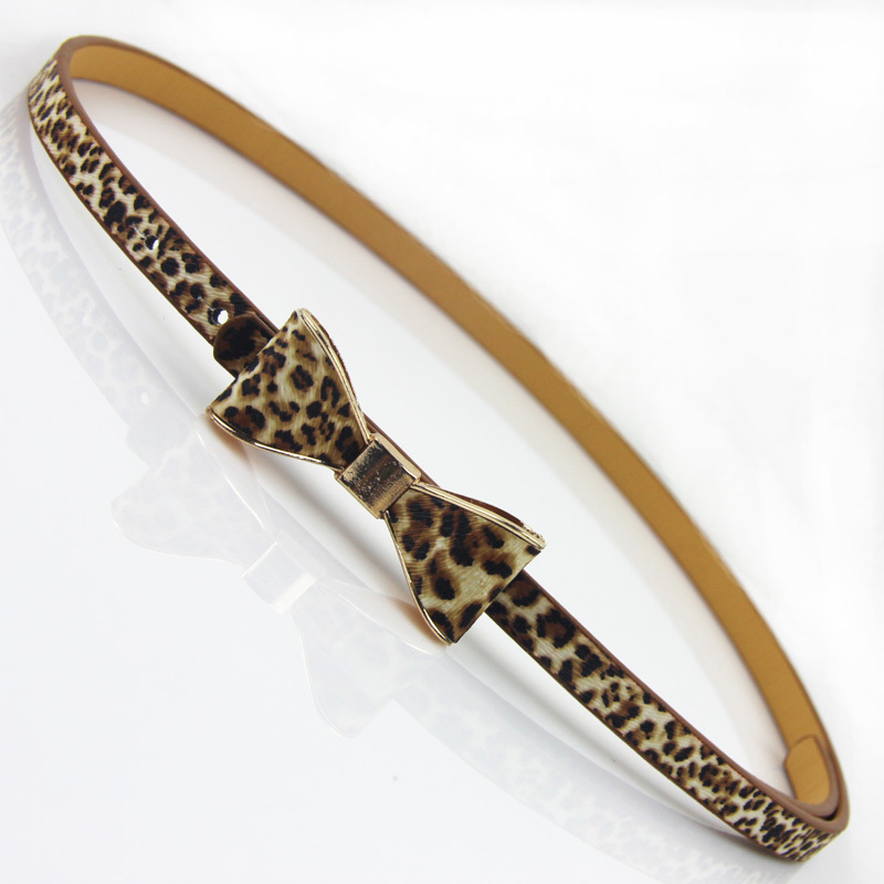 Free Shipping 2012 new  fashion three-dimensional bow buckle women's genuine leather decoration thin belt