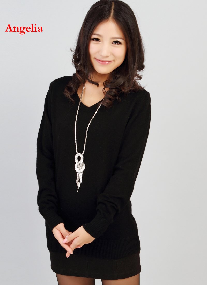 Free Shipping 2012 new fashion winter autumn women cute cashmere wool Thin knitted Sweater pullovers