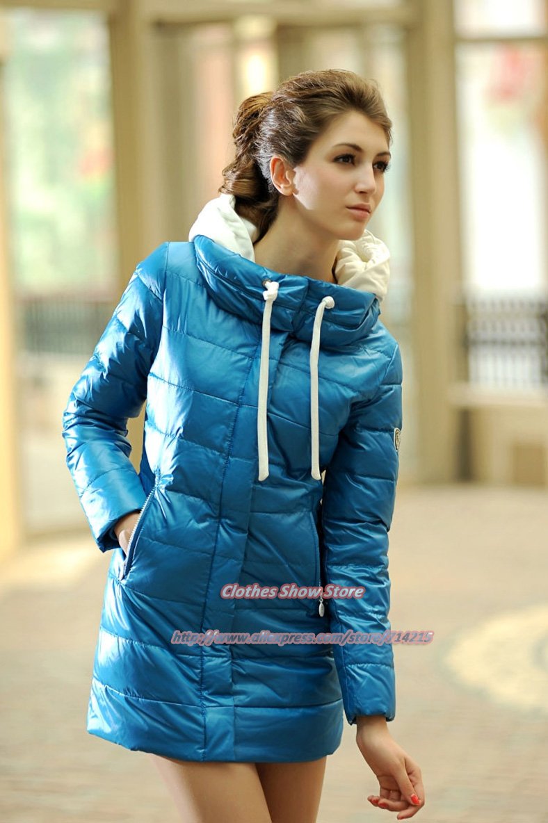 Free shipping  2012 new fashion women down jacket long coat ladies winter warm padded parka hood overcoat thick clothing
