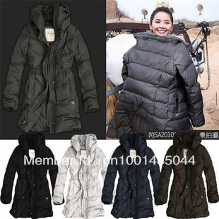Free Shipping 2012 new fashion women down jacket long trench coat  ladies winter warm  overcoat thick clothing