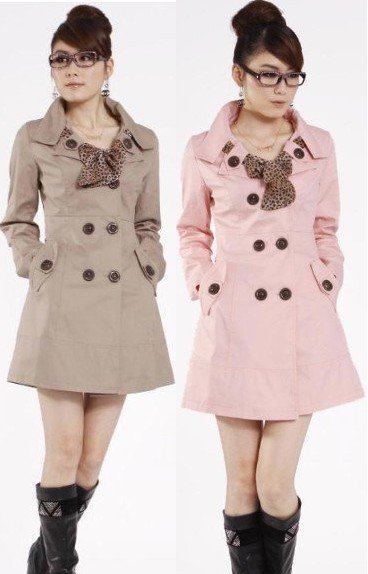 free shipping 2012 new fashion women OL elegant big size casual outwear double breasted Trench coat Windbreaker winter coat