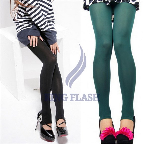 Free shipping 2012 new fashion Women's Opaque Tights Pantyhose 5 Colors Stockings Leggings Black/Grey/Purple/Coffee/Green