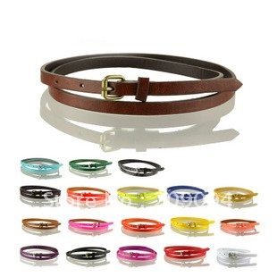 Free Shipping / 2012 New Fashion Women thin Belts / Waistbrand / PU leather blet / 10pcs/lot / 19 style can choose