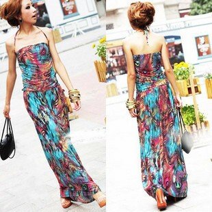 Free shipping,2012 new fashion Wrapped chest  Bohemian style maxi  long beach skirt,Wholesale&Retail 6893#