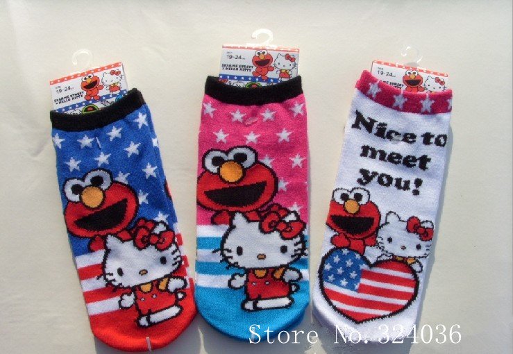 Free shipping 2012 new flag edition cartoon cotton socks