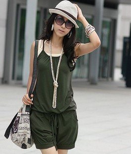Free Shipping 2012 New Hot Sale s222 Fashion 3 colors Women Lady Sexy Sleeveless Romper Strap Short Jumpsuit suit pants