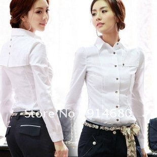 Free shipping  2012 new Korea commuter Cotton Good Quality long sleeve shirt   Wholesale price