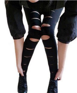 Free Shipping  2012 New Punk Black Tights Silk Stocking