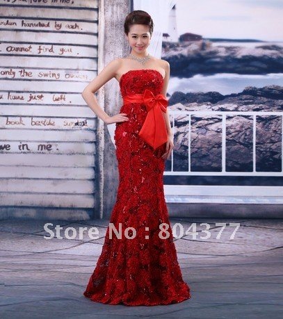 Free Shipping 2012 New Red Formal Ladies' Evening Dress Best Selling ED07