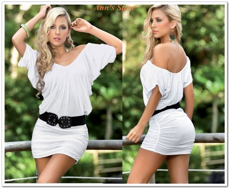 FREE SHIPPING! 2012 New Sexy ladies' dresses,Sexy clubbing dresses,Women dresses,Unused,One Size,Ann2536-1,White
