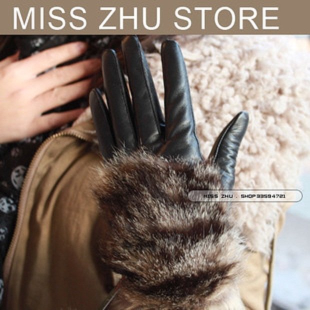 FREE SHIPPING 2012 new sexy spice true hair dermal - high-grade goat leather gloves whole skin - with wear effect