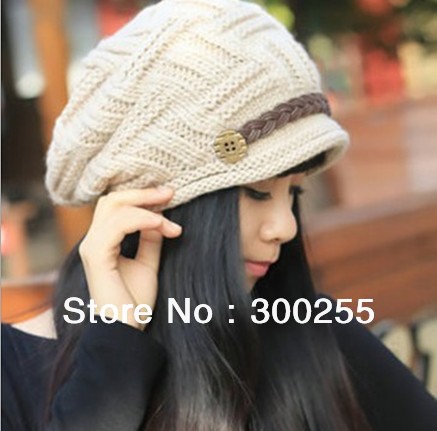 Free shipping,2012 new south korean style women winter warm kintted beanies caps and hats