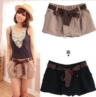 Free Shipping 2012 New Spring Fashion Small Waist Trousers Pure Color short pants Leisure Mini Shorts