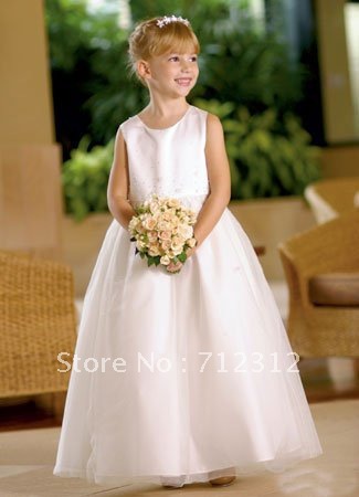 Free Shipping 2012 New Style Flower Girls' Dress Whole Sale and Retail Factory Direct Customized Size and Colour