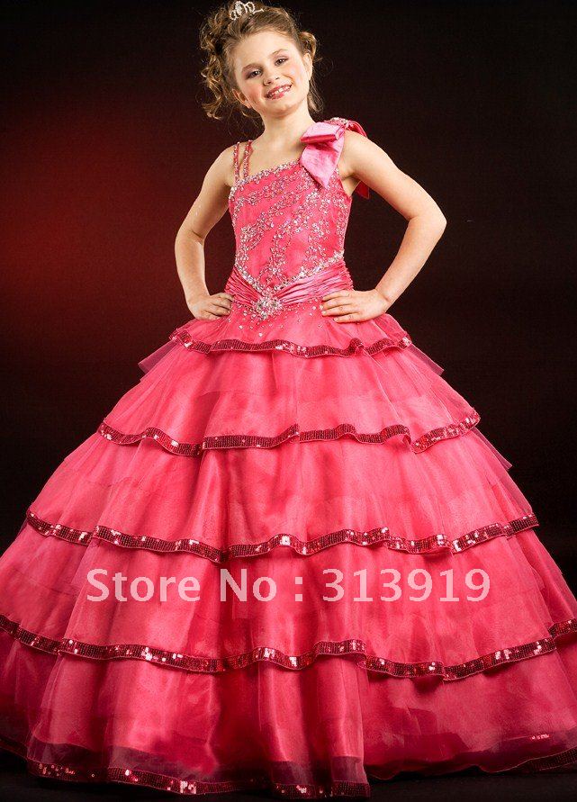 free shipping 2012 new style kids evening gowns