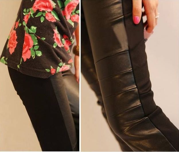 Free Shipping 2012 New Style Soft Comfortable Lady Pants Cotton Leather Fashion Women Leggings QKZ001