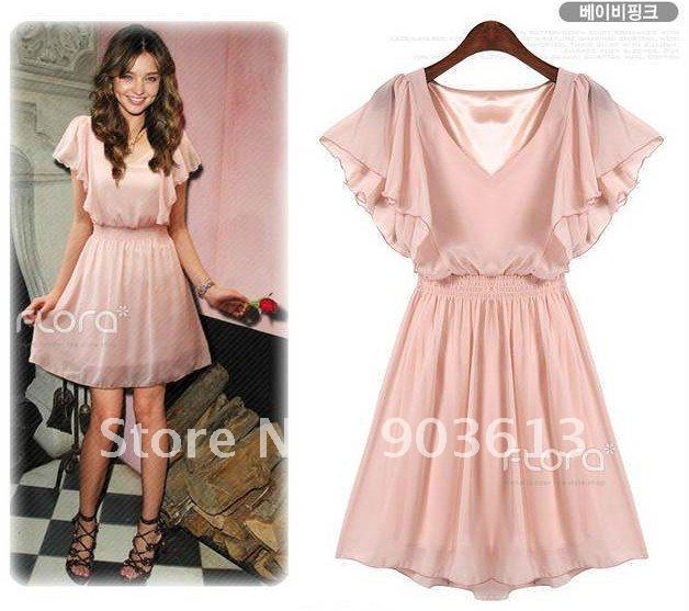 free shipping 2012 new Western fashion falbala Chiffon women's dress