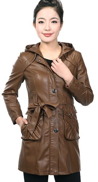 Free shipping !!! 2012 New Women's fashion High quality sheepskin genuine leather plus size leather jacket dust Coat / L-5XL