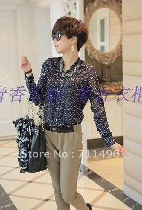 Free shipping 2012 new, women's Floral shirt,long sleeve casual women's shirt,hot sale