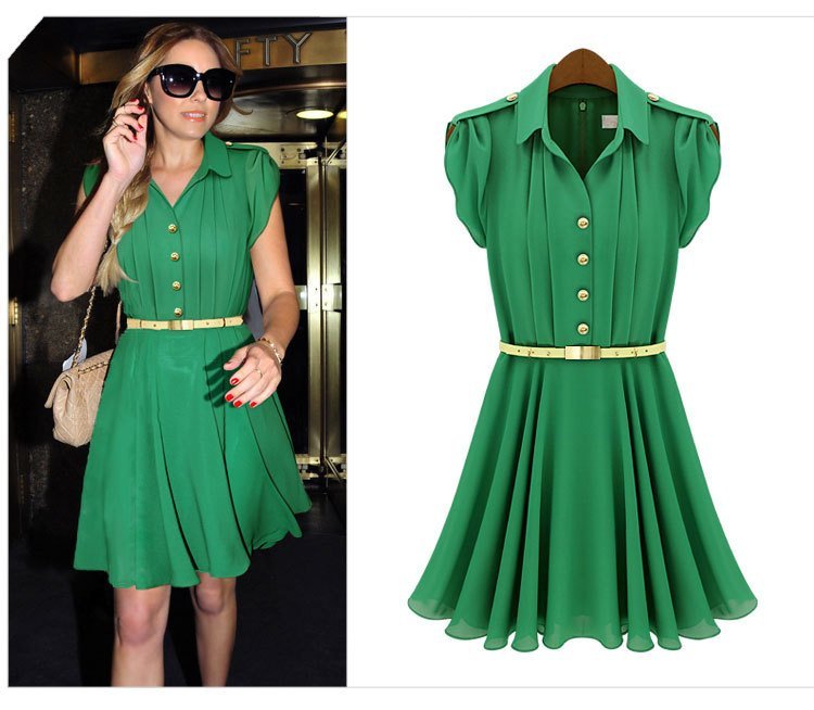 Free Shipping! 2012 Newest Dress Single-breasted one fashion dress