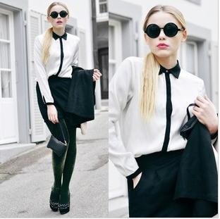 Free shipping , 2012 Newest European Style Women 's Elegant Blouses , Ladie's Fashion Simple Star Style Shirts , Wholesale ,A540