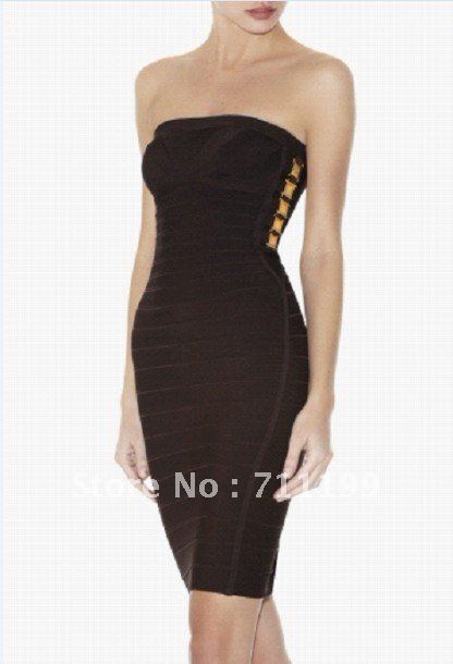 Free shipping ,2012 newest style Max Ariza ladies dress,HL bandage dresses,Black,nightwear ladies ,party costumes,catsuit