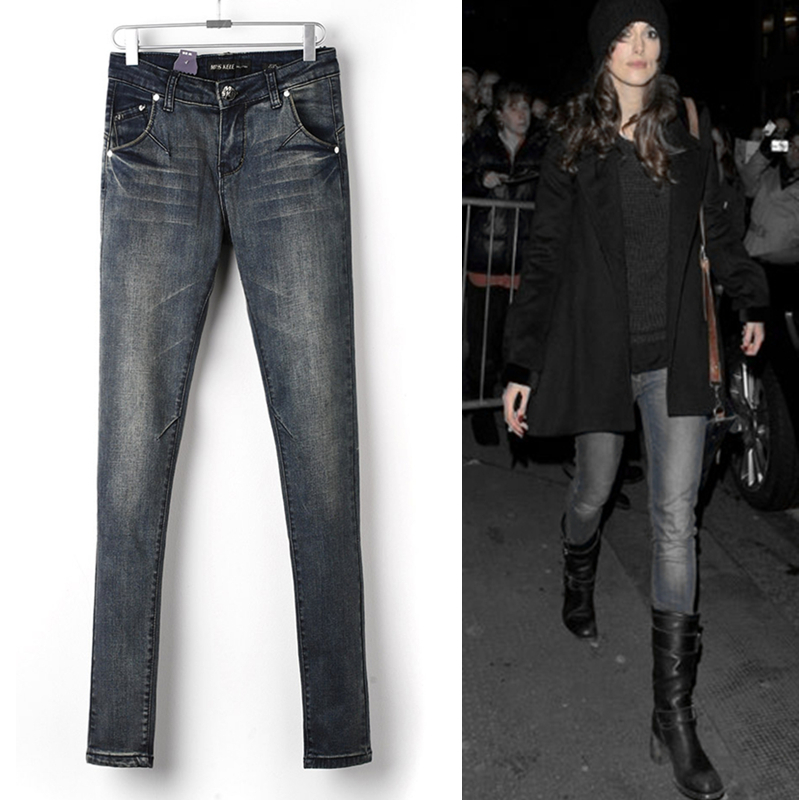 Free shipping, 2012 pants jeans female skinny pants thin women's jeans pencil pants