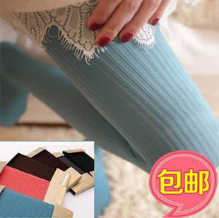 Free Shipping 2012 pantyhose legging stockings autumn and winter plus size vertical stripe female